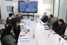 audience, discussion, desk, screen